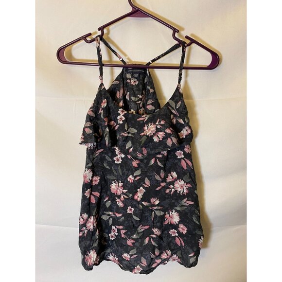Y2K American  EAGLE WOMENS JUNIORS SIZE XS EXTRA SMALL SLEEVELESS ROMANTIC TANK - Picture 1 of 3